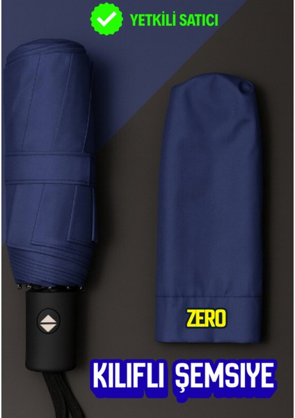 Tam Otomatik Kırılmaz Şemsiye Unisex Çanta Boy Lacivert