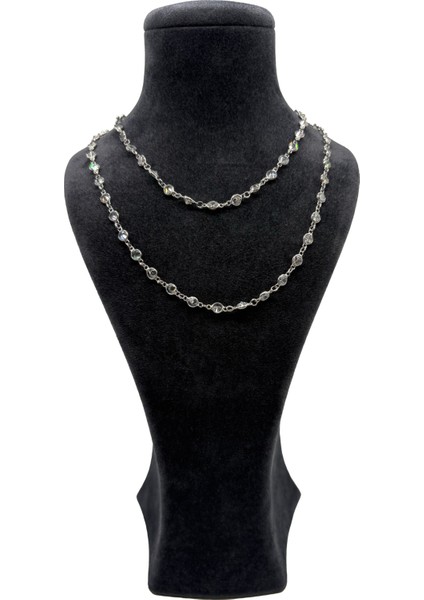 Gümüş Zincir Taşlı Kolye fiyatları