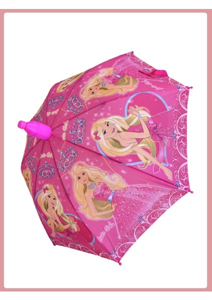 Renkli Kız Çocuk Şemsiyesi, Pvc Kılıflı, 6-13 Yaş Için Ideal Seçenektir