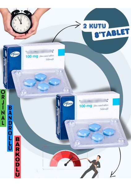 Viagra8 4'lü 2 Kutu 8 Kullanım Orjinal Kutulu Bandrollü Geciktirici8 Sertleştirici8 VIAGRA100MG _VIEGRA100 Erkeklereözel Performâns_arttırıcı Güçlendirici8 %100ETKILI