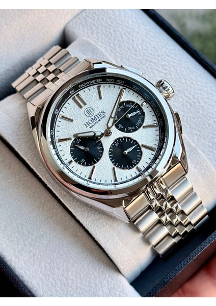 Multifonksiyon Erkek Kol Saati 3 Atm Gümüş Renk Bileklik Hediyeli HMSH5IU5