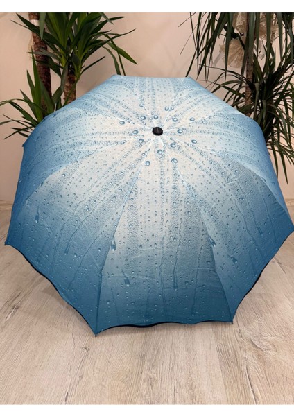 Turkuaz Renkli Şık Katlanabilir Yarasa Şemsiye, Rüzgâr ve Yağmur Koruma fiyatları
