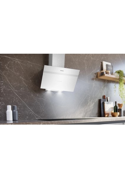 LC64KPJ20T IQ300, Duvar Tipi Davlumbaz, Eğimli Cam Tasarım, 60 Cm, Beyaz fiyatları