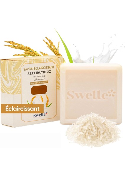 Swelle Pirinç Sütü Sabunu Aydınlatıcı Sabun 100 gr 1 Adet Kadın Yüz Peelingi | Yaşlanma Karşıtı Akne Sivilce | Doğal Katı Yüz Sabunu | Yüz Bakımı, Duş Barı Yüz Maskesi modelleri