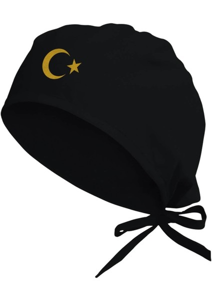 Tasarım Trend Altın Sarısı Baskılı Cerrahi Bone Siyah