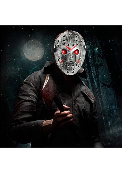 Buğz Jason Maskesi Hannibal Maskesi Metal Gümüş Renk 20X25 cm fiyatları