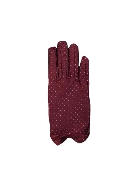 Buğz Bordo Renk Puanlı Çocuk Eldiveni