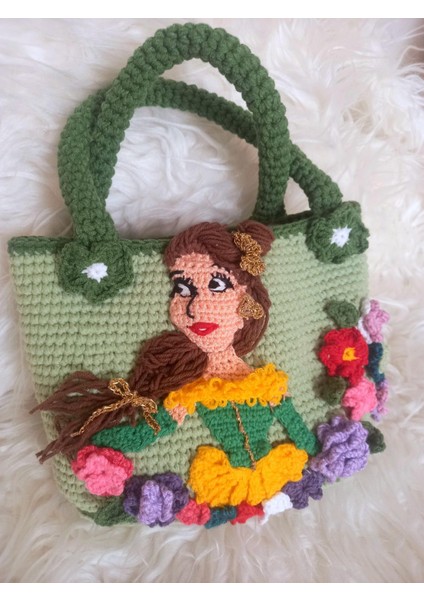 Prenses Çanta Amigurumi Organik Oyuncak