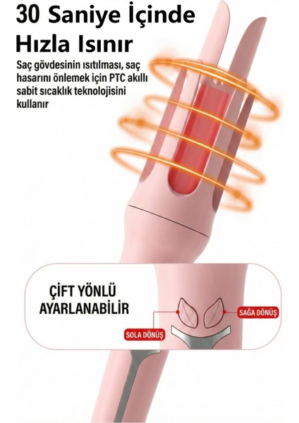Otomatik Saç Maşası – Otomatik Bukle Yapıcı Saç Şekillendirici 10 Sn Hızlı Isınma , 170-220°C