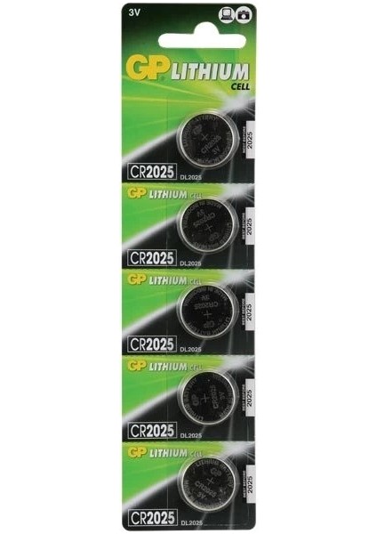 Buğz Gp CR2025 3 V Lityum 5'li Para Pil