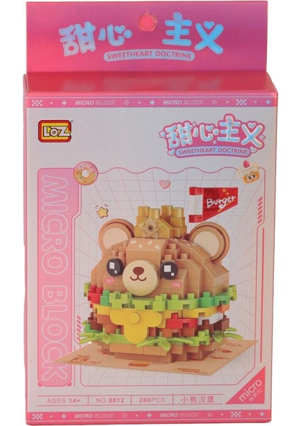 LZ8812 Loz Ayılı Burger Block Oyuncak 260 Parça