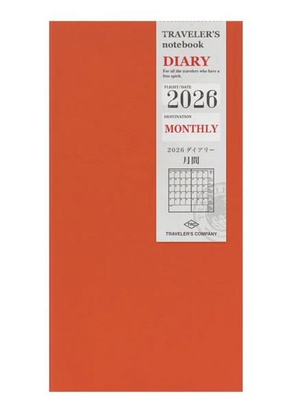 2026 Traveler's Notebook Refill - Standart- Monthly
