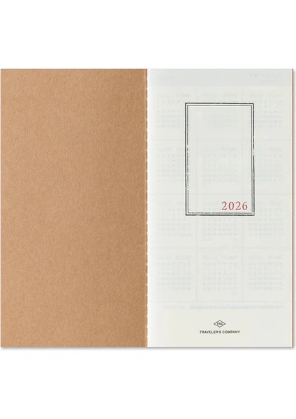 2026 Traveler's Notebook Refill - Standart- Monthly modelleri