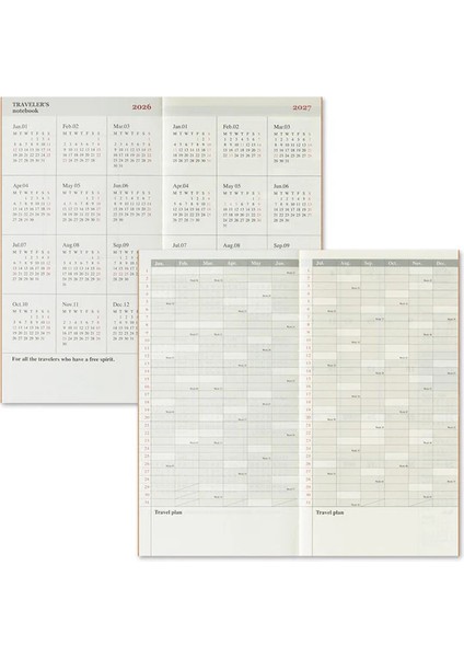 2026 Traveler's Notebook Refill - Standart- Monthly fırsatları