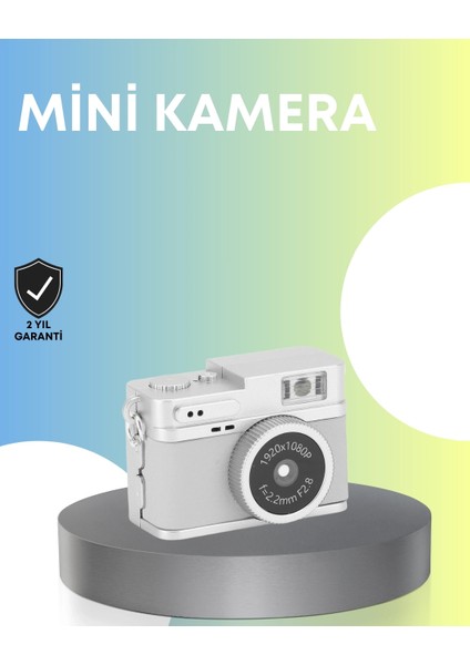 Buğz Mini Retro Dijital Kamera 1080P Full Hd Dahili 128GB Hafızalı