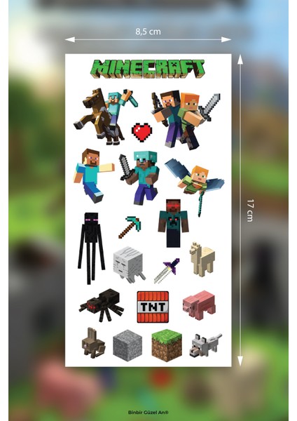 Minecraft Sticker / Etiket (Ajanda, Scrapbook, Bullet Journal) fiyatları