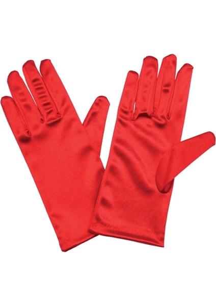 Buğz Kırmızı Renk Yetişkin Boy Likralı Gösteri Eldiveni