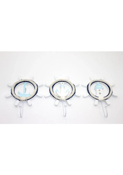 Buğz Ahşap Marin Dümenli Askılık ALK2476