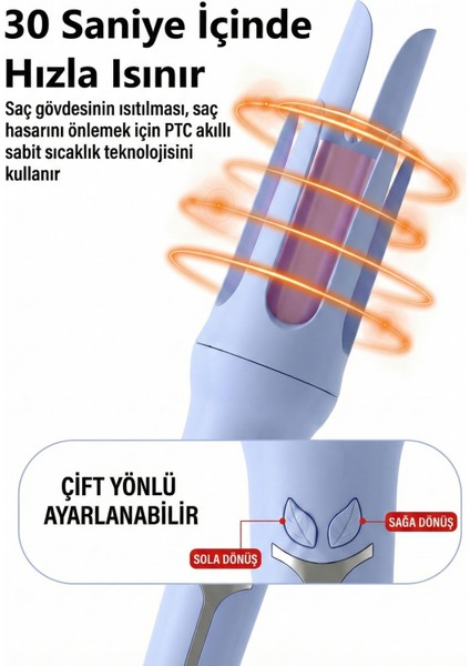 Otomatik Saç Maşası – Otomatik Bukle Yapıcı Saç Şekillendirici 10 Sn Hızlı Isınma , 170-220°C