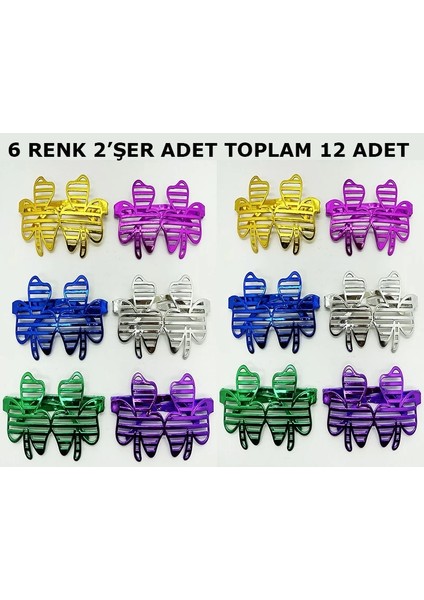 Buğz Vegas Casino Kupa Sinek Temalı Parti Gözlüğü 6 Renk 12 Adet