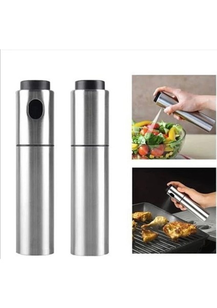 Buğz Paslanmaz Çelik Gövdeli Spray Yağlık - Zeytinyağ/sirke Püskürtücü