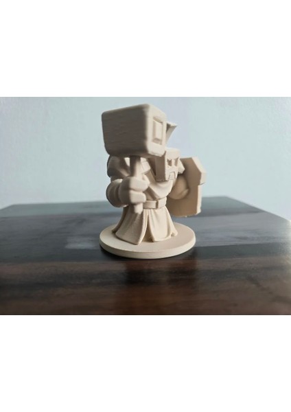 CRAFTSY3D Mavi Yakın Dövüş Minyon Figür – 3D Baskı Dekoratif Koleksiyon Ürünü