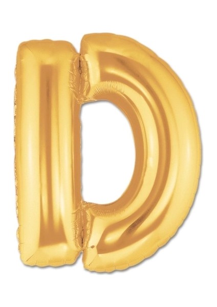 Buğz D Harf Folyo Balon Altın Renk 40 Inç