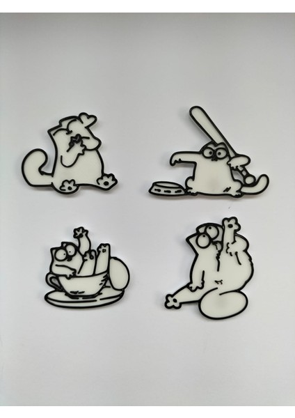 Sevimli Kedi Magnet Seti – Not Tutucu Buzdolabı Magnetleri – 11 Parça Dekoratif Set