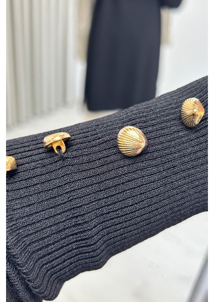 Noshe Soğuk Ip Merserize Kumaş Kol Ucu Gold Düğme Detaylı Kadın Tesettür Tunik fırsatları