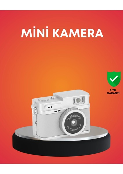 Buğz Taşınabilir Cep Boy Dijital Kamera LED Işıklı 1080P Video Çekim