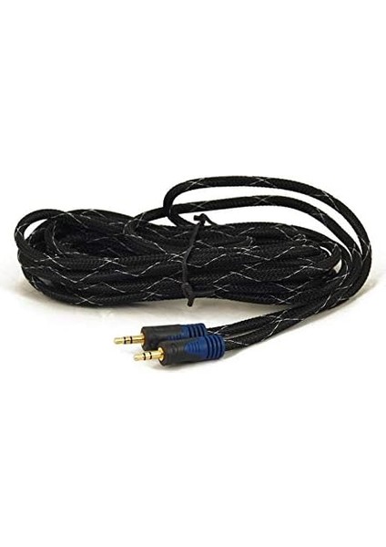 Altın Uçlu Kılıflı Ses Kablosu, Siyah, 5m modelleri