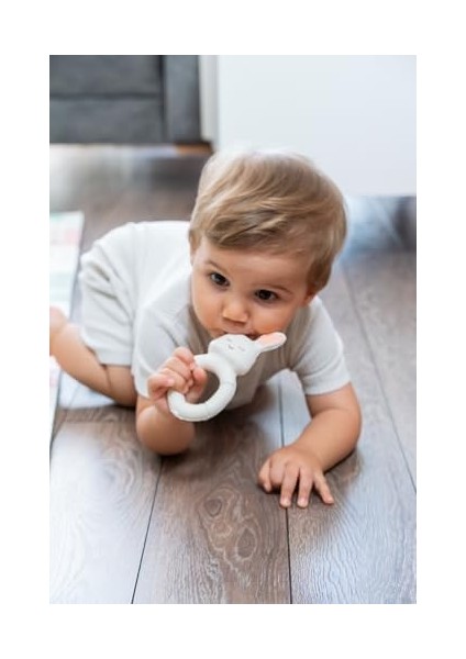 Hubble Bebek Diş Kaşıyıcı ve Oyuncak - Tavşan Halkalı Şekilli Dişlik (%100 Doğal Kauçuk) modelleri