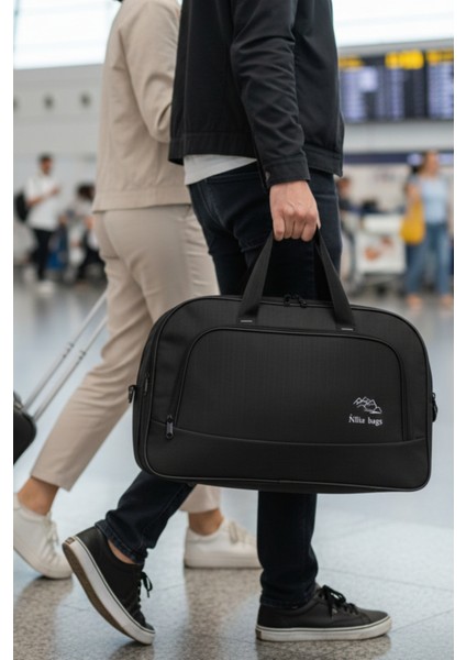 Nil-01 Unısex Havlu Kumaş Hostes Valiz Seyahat Tatil Spor Hastane Çok Gözlü El ve Omuz Çantası Kabin Boy fiyatları