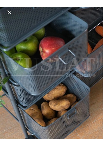 4 Katlı 8 Bölmeli Tekerlekli Sebzelik fırsatları