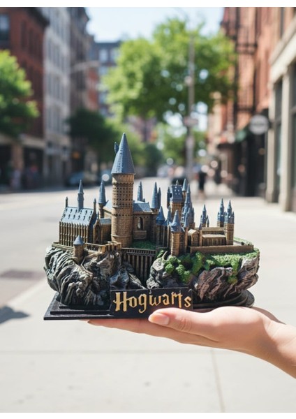 3D Harry Potter Hogwarts Şatosu Figür / Harry Potter Hediye Biblo /büyücülük Okulu /15CM/FANART
