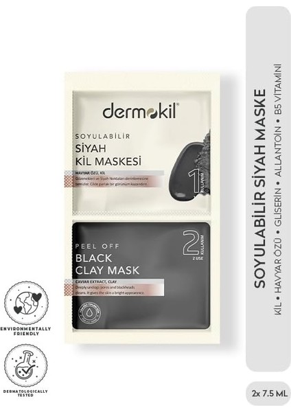 Dermokil Soyulabilir Siyah Maske 2x7.5 ml modelleri