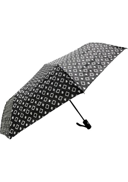 Tam Otomatik Siyah Kare Desenli Hafif ve Dayanıklı Şemsiye fiyatları