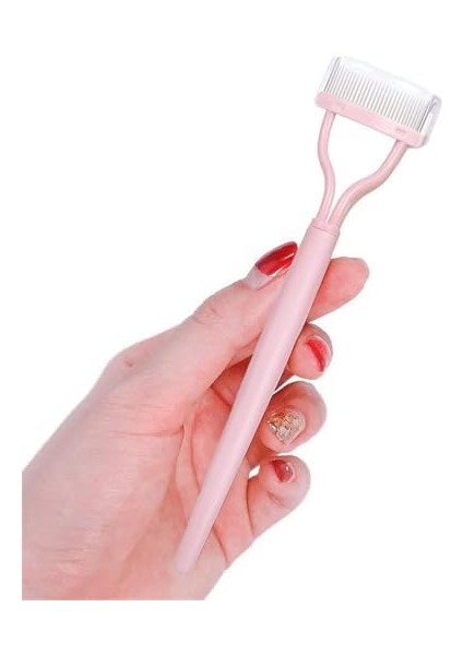 Xspring Kirpik Fırçası, Kirpik Ayırıcı ve Kaş Fırçası, Makyaj Kozmetik Güzellik Ekipmanı, Çelik Iğneli Kıvırıcı ile Kirpik ve Kaş Makyaj Fırçası (Pembe) modelleri