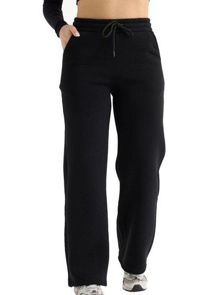 Kadın Kışlık 3 Iplik Içi Polarlı Baggy Eşofman Altı