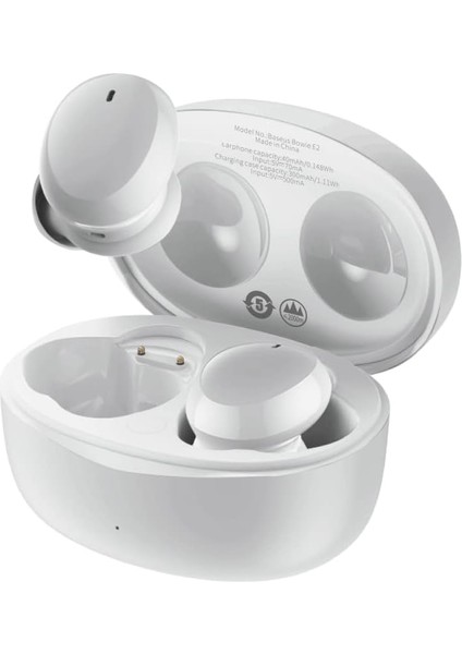Kulaklık, Bluetooth Bowie E2 Bt 5.2, Tws Av Senkronizasyonu, Düşük Gecikmeli, IP55, Beyaz (NGTW090002)