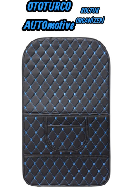 Araç Koltuk Arkası Ototurco Deri Organizersıyah-Mavi