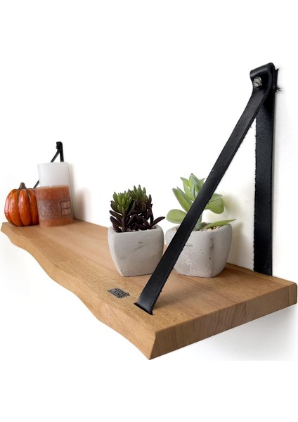 Duvar Rafı, Dekoratif Duvar Rafı, Masif Kayın Modern Duvar Rafı - 69 cm