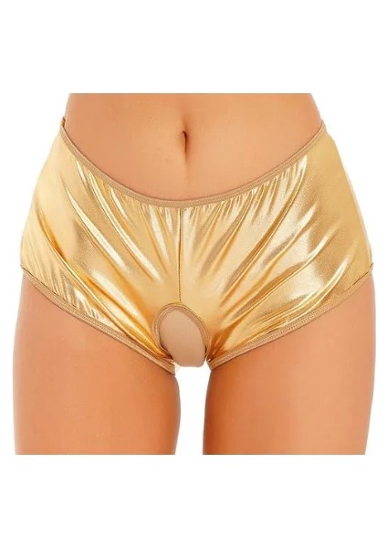 Fantezi Altın Özel Bölgeleri Açık Parlak Külot