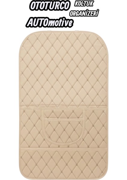 Koltuk Arkası Deri Organizer Bej Rengi