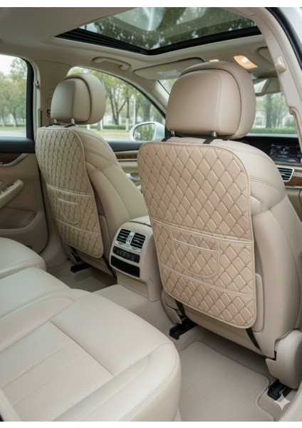 Koltuk Arkası Deri Organizer Bej Rengi fiyatları