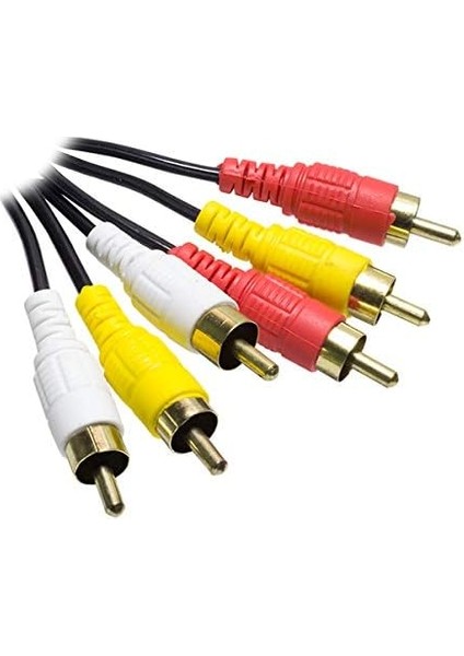 3 Rca + 3 Rca 1.5 Metre Tos Tos Standart Rca Kablosu