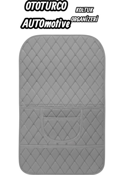 Araç Koltuk Arkası Ototurco Deri Organizer-Gri
