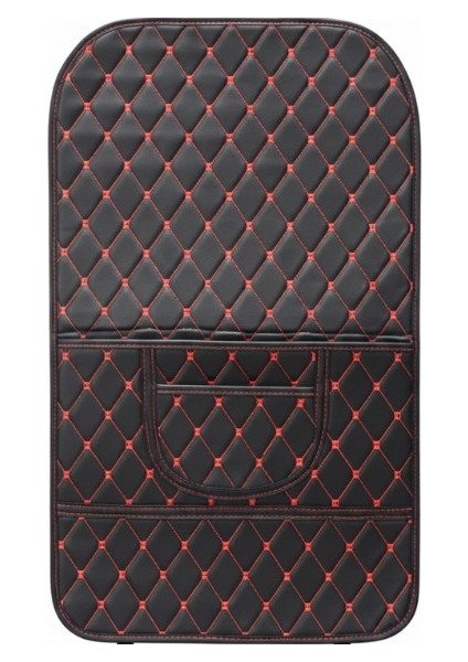 Araç Koltuk Arkası Deri Organizer Sıyah-Kırmızı modelleri