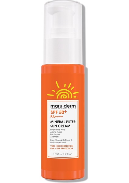 Maruderm Spf 50+ Mineral Filtreli Güneş Kremi 50 ml fiyatları