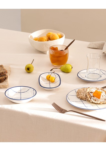 Azurine 26 Parça Kahvaltı Takımı - Mavi/beyaz fiyatları